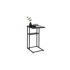 relaxdays Beistelltisch in C-Form 60 x 40 cm Schwarz relaxdays Beistelltisch in C-Form 60 x 40 cm Schwarz