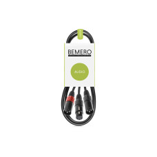 Bemero BAC4043-75BK XLRf - 2x XLRm 0.75m 0.75 m, Schwarz Bemero BAC4043-75BK XLRf - 2x XLRm 0.75m 0.75 m, Schwarz