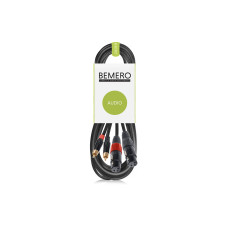 Bemero BAC2544-300BK 2x XLRf - 2x RCAm 3m 3 m, Schwarz Bemero BAC2544-300BK 2x XLRf - 2x RCAm 3m 3 m, Schwarz