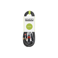 Bemero BAC2544-600BK 2x XLRf - 2x RCAm 6m 6 m, Schwarz Bemero BAC2544-600BK 2x XLRf - 2x RCAm 6m 6 m, Schwarz