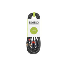 Bemero BAC2545-1000BK 2x XLRm - 2x RCAm 10m 10 m, Schwarz Bemero BAC2545-1000BK 2x XLRm - 2x RCAm 10m 10 m, Schwarz