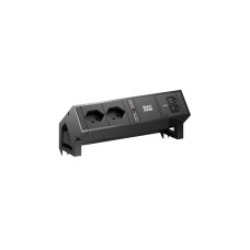 Bachmann Tischsteckdosenleiste DESK2 2xT13 1xUSB C/C 45W 0.2m schwarz