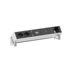 Bachmann Tischsteckdosenleiste DESK2 2xT13 1xUSB C/C 100W 1xCM INOX
