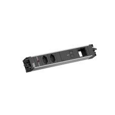 Bachmann Einbausteckerleiste STEP ALU 2xT13 1xUSB C/C 100W 1xCM