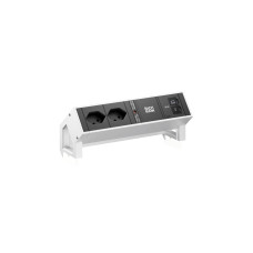 Bachmann Tischsteckdosenleiste DESK2 2xT13 1xUSB C/C 65W 0.2m INOX