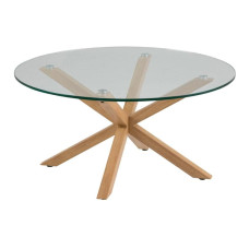 AC Design Couchtisch Heaven Ø 82 x 40 cm, Eiche/Glas AC Design Couchtisch Heaven Ø 82 x 40 cm, Eiche/Glas