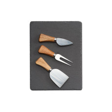 Zeller Present Servierplatte 4-teilig Schiefer mit Besteck Zeller Present Servierplatte 4-teilig Schiefer mit Besteck