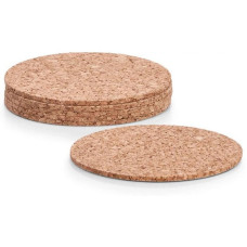 Zeller Present Glasuntersetzer Kork 9.5 cm, 6 Stück, Braun