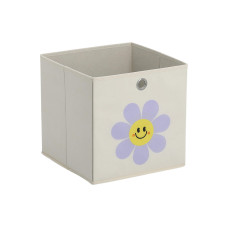 Zeller Present Aufbewahrungskorb Happy Flower 28 x 28 cm