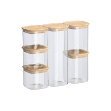 Zeller Present Vorratsdose Set Bambusdeckel 6-teilig Zeller Present Vorratsdose Set Bambusdeckel 6-teilig
