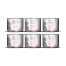 Mjamjam Nassfutter Dose Huhn & Wildlachs, 6 x 200 g