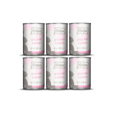 Mjamjam Nassfutter Dose Huhn & Wildlachs, 6 x 400 g
