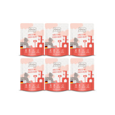 Mjamjam Nassfutter Quetschie Mahlzeit mit Herzen, 6 x 300 g