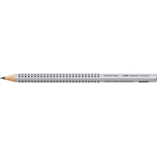 Faber-Castell Bleistift Jumbo Grip 2001 B, Silber, 12 Stück