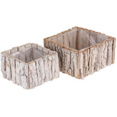 Opiflor Rinde Pflanzschale 2-er Set Opiflor Rinde Pflanzschale 2-er Set