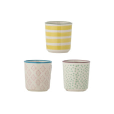 Bloomingville Eierbecher Patrizia, Steingut, 3 Stück, assortiert Bloomingville Eierbecher Patrizia, Steingut, 3 Stück, assortiert