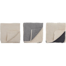 Bloomingville Abwaschlappen Odette, Baumwolle, Grau, 27 x 27 cm, 3 Stück Bloomingville Abwaschlappen Odette, Baumwolle, Grau, 27 x 27 cm, 3 Stück
