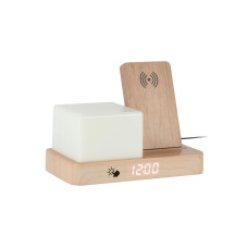 KARLSSON Wecker Retro Night Light LED Helles Holz KARLSSON Wecker Retro Night Light LED Helles Holz