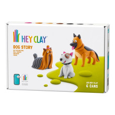 Max Bersinger Knetspielzeug Hey Clay Hunde 6 Dosen