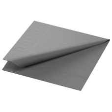 Duni Papierservietten Tissue 24 cm x 24 cm, 250 Stück, Grau Duni Papierservietten Tissue 24 cm x 24 cm, 250 Stück, Grau