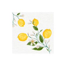 Duni Papierservietten Lemon Fiesta 40 cm x 40 cm, 60 Stück