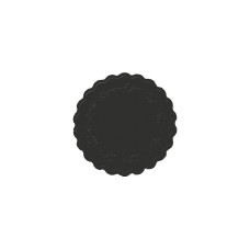Duni Glasuntersetzer Romance 9 cm, 250 Stück, Schwarz