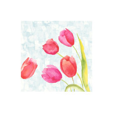 Duni Stoffserviette Painted Tulips 40 cm x 40 cm, 50 Stück Duni Stoffserviette Painted Tulips 40 cm x 40 cm, 50 Stück