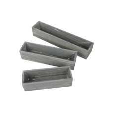 CHALET Pflanzengefäss Jutz L schmal, 30 x 7.5 x 7 cm, Grau CHALET Pflanzengefäss Jutz L schmal, 30 x 7.5 x 7 cm, Grau
