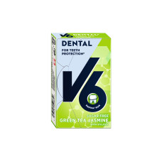V6 Kaugummi Dental Green Tea Jasmine 24 g