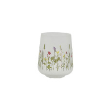 CHALET Windlicht Wiesenblumen 16 cm, Weiss CHALET Windlicht Wiesenblumen 16 cm, Weiss