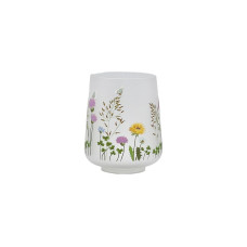 CHALET Windlicht Wildblumen L 16 cm, Weiss CHALET Windlicht Wildblumen L 16 cm, Weiss