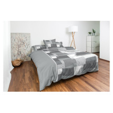 Nobilium Duvetbezug Fusio 160 x 210 cm, Silber/Anthrazit