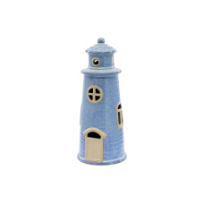 Chic Antique Aufsteller Leuchtturm mit LED 27 cm, Blau Chic Antique Aufsteller Leuchtturm mit LED 27 cm, Blau