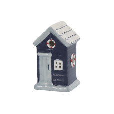 Chic Antique Aufsteller Strandhaus 10 x 6 x 6 cm, Weiss/Blau Chic Antique Aufsteller Strandhaus 10 x 6 x 6 cm, Weiss/Blau