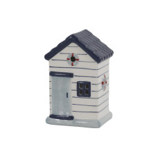 Chic Antique Aufsteller Strandhaus 15.5 x 9.5 x 8 cm, Weiss/Blau Chic Antique Aufsteller Strandhaus 15.5 x 9.5 x 8 cm, Weiss/Blau
