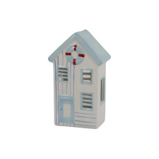 Chic Antique Aufsteller Strandhaus 20 x 12 x 8 cm, Blau/Weiss Chic Antique Aufsteller Strandhaus 20 x 12 x 8 cm, Blau/Weiss