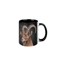 creanorm Tasse Steinbock Black Edition 330 ml, 1 Stück, Schwarz