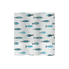 diaqua® Duschvorhang Fish 180 x 200 cm, Blau/Weiss diaqua® Duschvorhang Fish 180 x 200 cm, Blau/Weiss