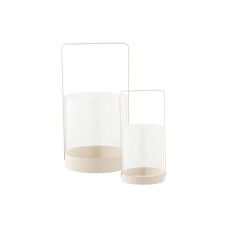 House Nordic Windlicht Hurricane, Glas/Metall, Beige House Nordic Windlicht Hurricane, Glas/Metall, Beige