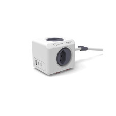 Allocacoc PowerCube 35W PD AC 4x T13, 2x USB-C / 1x USB-A Allocacoc PowerCube 35W PD AC 4x T13, 2x USB-C / 1x USB-A