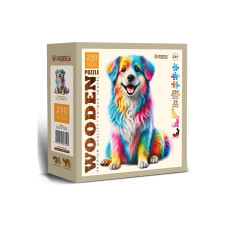 Wooden City Holz-Puzzle Rainbow Buddy Dog L 250 Teile Wooden City Holz-Puzzle Rainbow Buddy Dog L 250 Teile