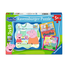 Ravensburger Kinderpuzzle Peppa Pig 3 x 49 Teile 21 x 21 cm ab 5 Jahren Ravensburger Kinderpuzzle Peppa Pig 3 x 49 Teile 21 x 21 cm ab 5 Jahren