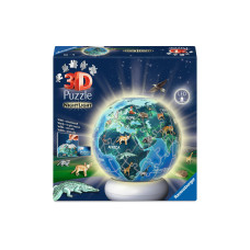 Ravensburger 3D Puzzle-Ball Nachtlicht Erde mit Tiermotiven