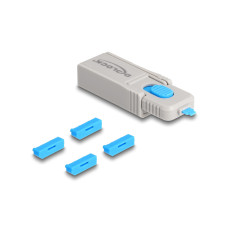 Delock DisplayPort Port Blocker Set 4 Stück mit Verschlusswerkzeug
