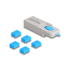 Delock USB Port Blocker Set Typ-A 5 Stück mit Verschlusswerkzeug Delock USB Port Blocker Set Typ-A 5 Stück mit Verschlusswerkzeug