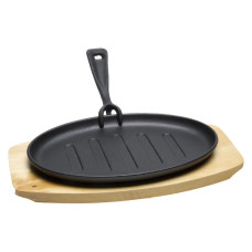Nouvel Hot Plate mit Holzunterteller 34 x 18 x 5 cm Nouvel Hot Plate mit Holzunterteller 34 x 18 x 5 cm