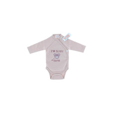 Very Important Baby Langarm-Wickelbody I`m Beary Cute Rose Smoke Gr. 56 Very Important Baby Langarm-Wickelbody I`m Beary Cute Rose Smoke Gr. 56