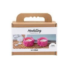 Creativ Company Bastelset Modellieren, Teelichthalter, Pink Creativ Company Bastelset Modellieren, Teelichthalter, Pink