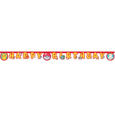 We fiesta Party Girlande Happy Birthday Pokémon 2 m, Mehrfarbig We fiesta Party Girlande Happy Birthday Pokémon 2 m, Mehrfarbig