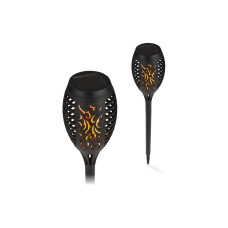 EASYmaxx Solar-Fackel LED 2er-Set 1.2 V mit Erdspiess und Clip